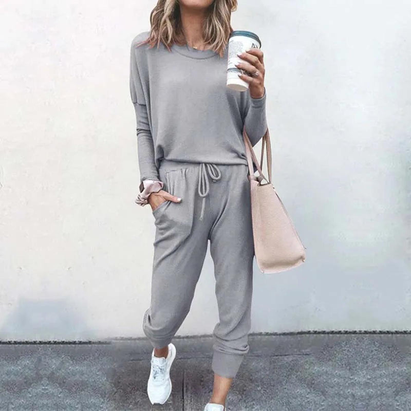 Women&#39;s Cotton Blend Relaxed Fit Loungewear Set