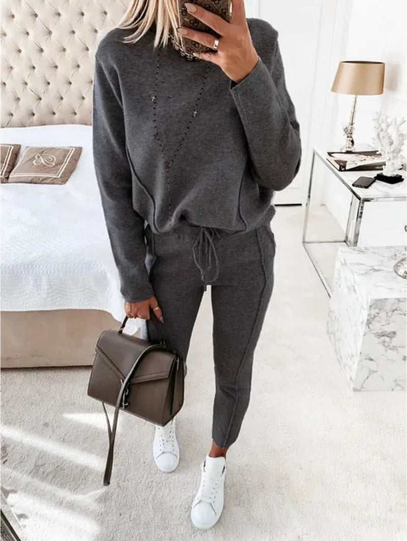 Women&#39;s Cotton Blend Relaxed Fit Tracksuit Set