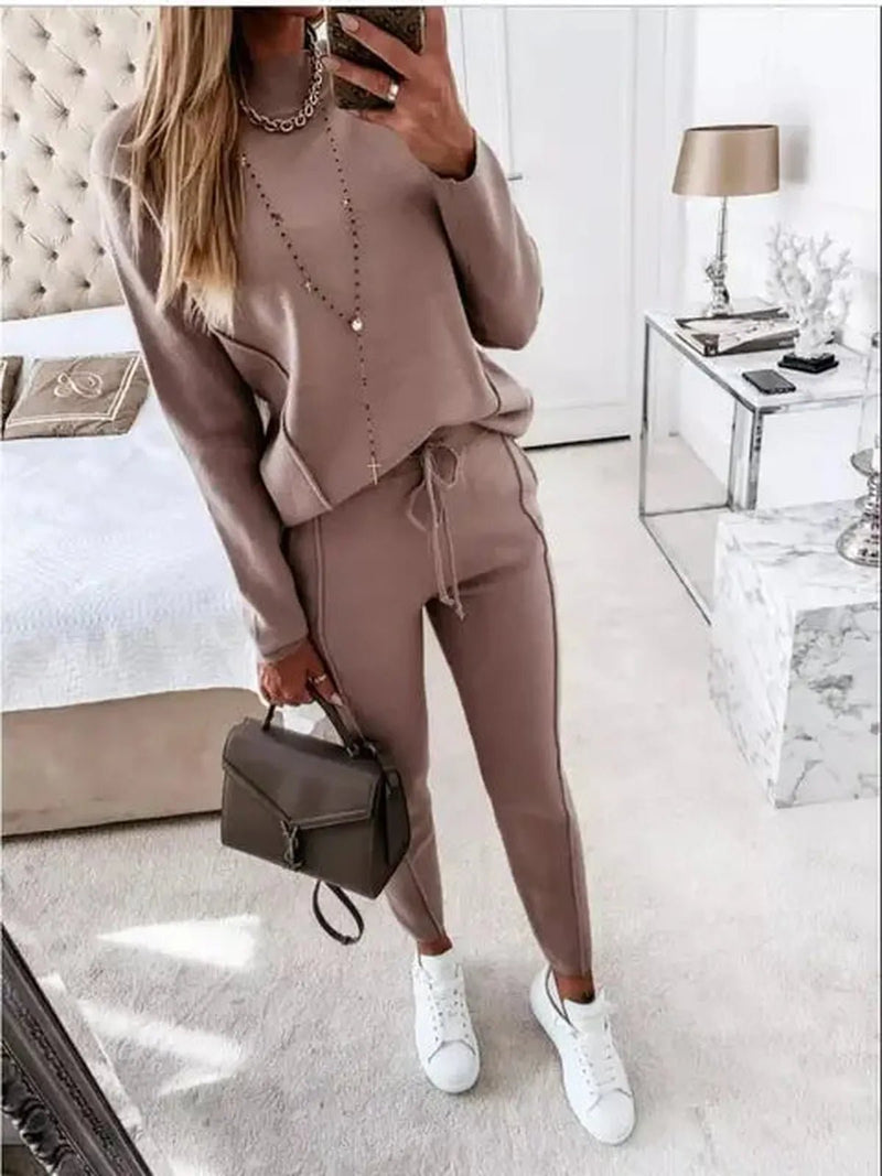 Women&#39;s Cotton Blend Relaxed Fit Tracksuit Set