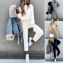 Women&#39;s Cotton Blend Relaxed Fit Tracksuit Set