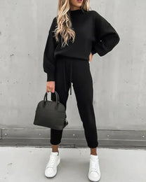 Women&#39;s Cotton Blend Relaxed Fit Tracksuit Set