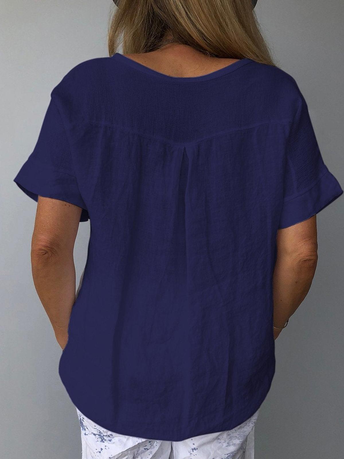 Women&#39;s Cotton Linen Blend Casual Top