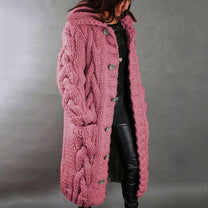 Women&#39;s Cozy Knit Coat With Long Sleeves