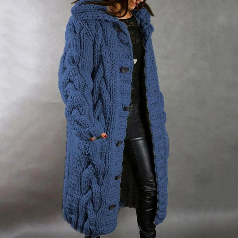 Women&#39;s Cozy Knit Coat With Long Sleeves