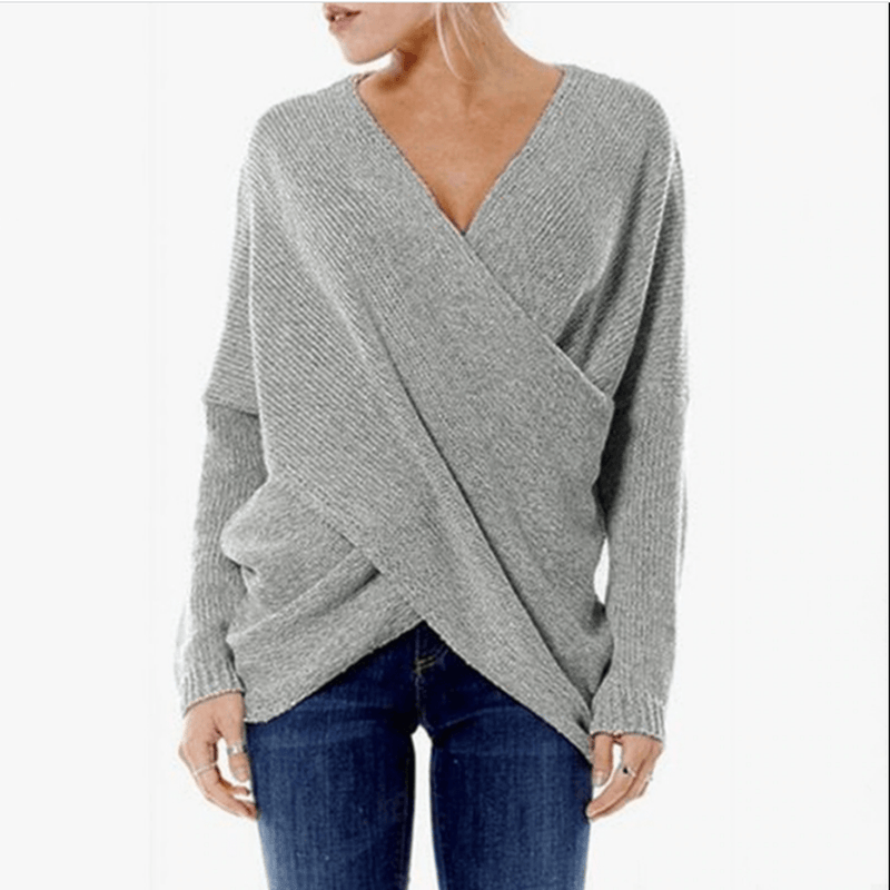 Women&#39;s Criss-Cross Pullover Sweater