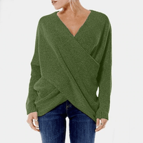 Women&#39;s Criss-Cross Pullover Sweater