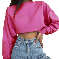 Women&#39;s Cropped Long-Sleeve Sweater