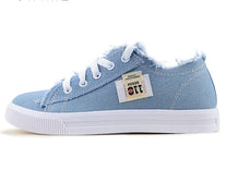 Women&#39;s Denim Sneakers With Non-Slip Sole