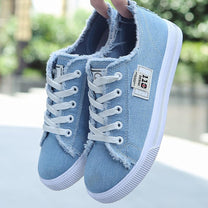 Women&#39;s Denim Sneakers With Non-Slip Sole