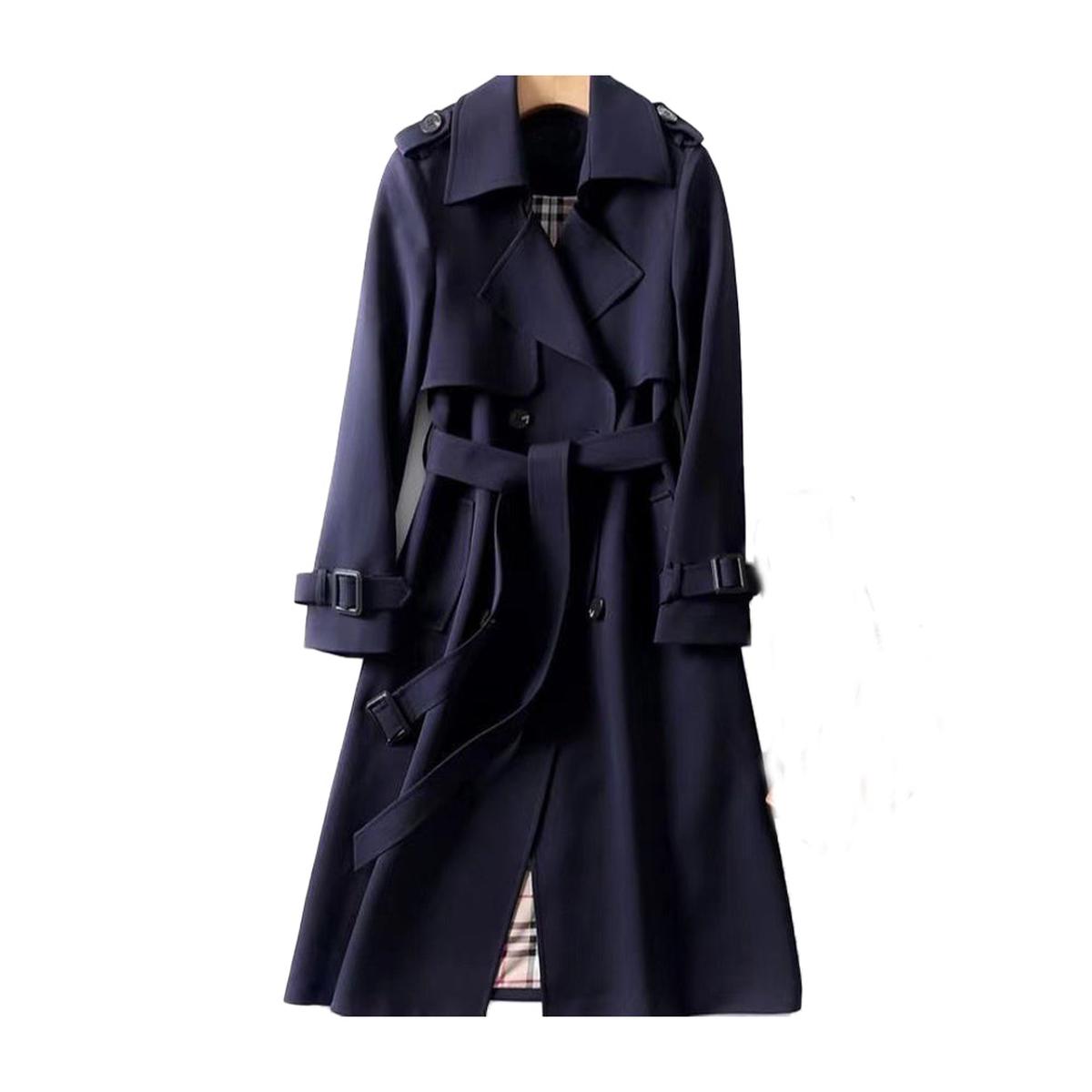 Women&#39;s Double-Breasted Trench Coat With Belt