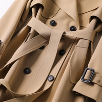 Women&#39;s Double-Breasted Trench Coat With Belt