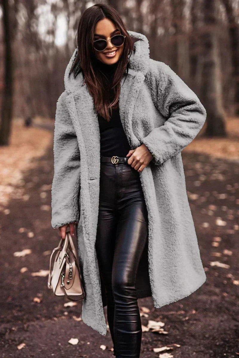 Women&#39;s Double-Breasted Trench Coat With Removable Belt