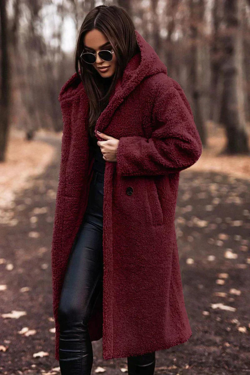 Women&#39;s Double-Breasted Trench Coat With Removable Belt