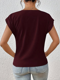 Women&#39;s Draped V-Neck Blouse