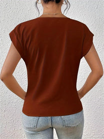 Women&#39;s Draped V-Neck Blouse