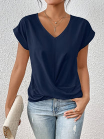 Women&#39;s Draped V-Neck Blouse