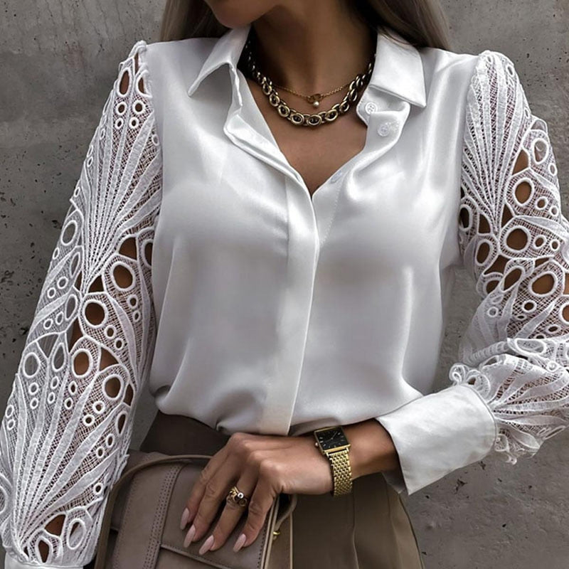 Women&#39;s Elegant Blouse With Feminine Details