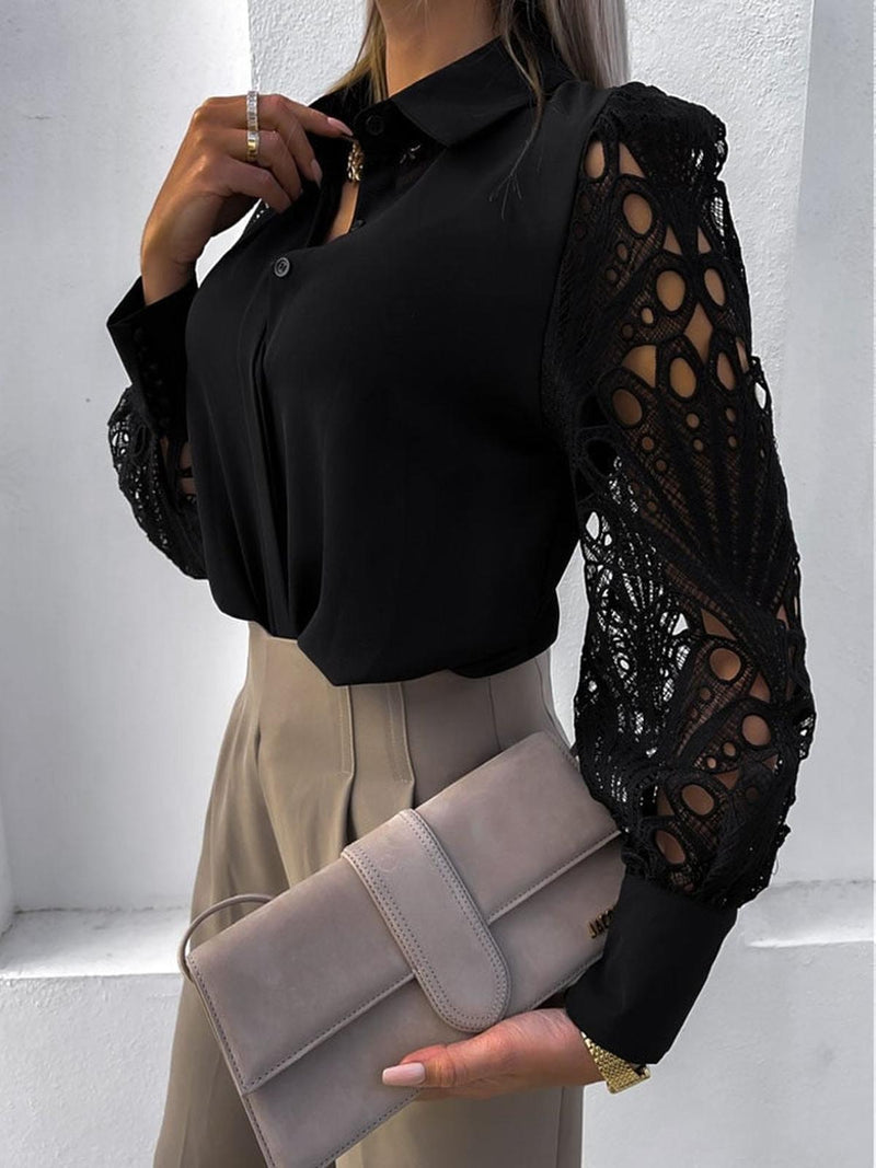 Women&#39;s Elegant Blouse With Feminine Details