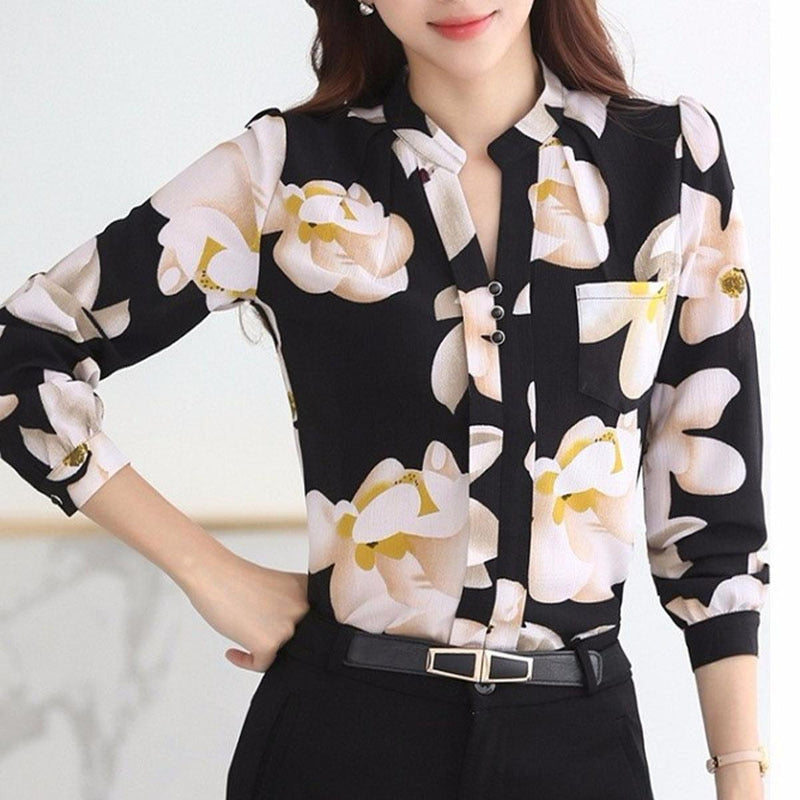 Women&#39;s Elegant Chiffon Blouse Spring Collection