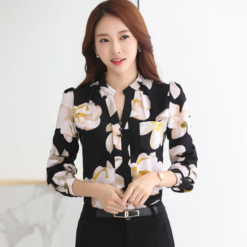 Women&#39;s Elegant Chiffon Blouse Spring Collection