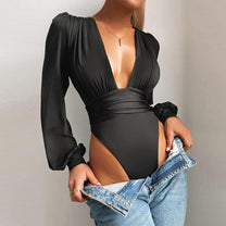Women&#39;s Elegant Form-Fitting Bodysuit