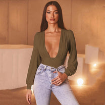 Women&#39;s Elegant Form-Fitting Bodysuit