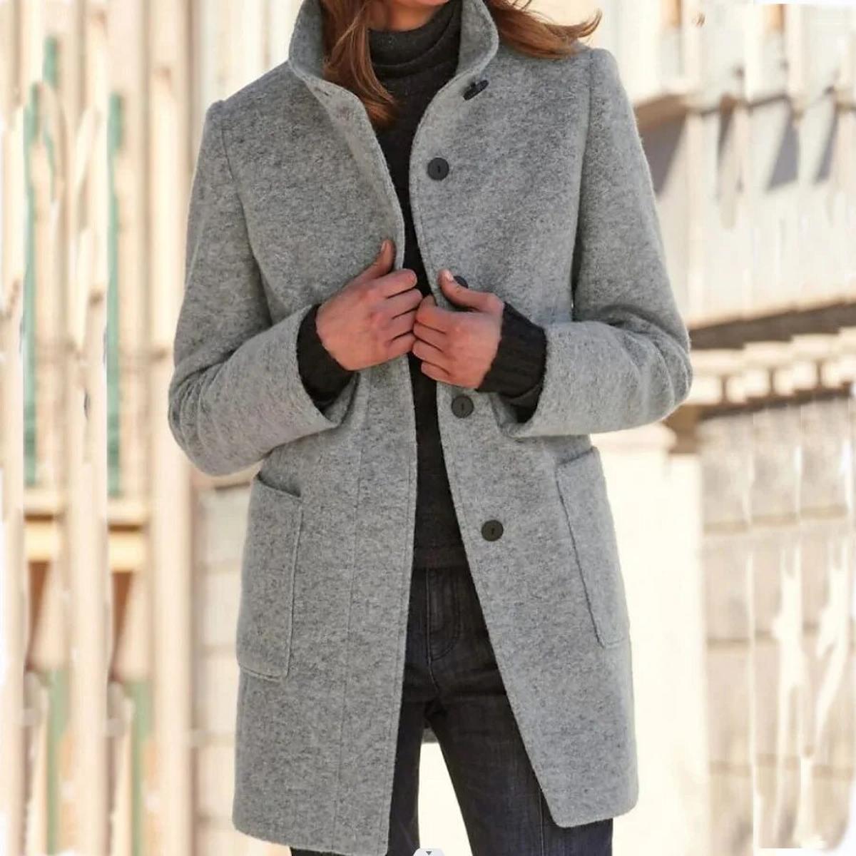 Women&#39;s Elegant Winter Wool Coat