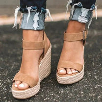 Women&#39;s Espadrille Open Toe Wedge Sandals