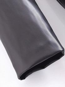 Women&#39;s Faux Leather Trenchcoat With Modern Design