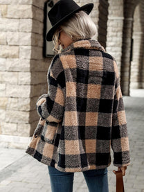 Women&#39;s Flannel Jacket With Buttons