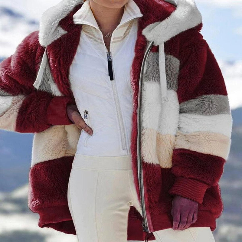 Women&#39;s Fleece Jacket With Full Zipper And Pockets