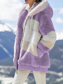 Women&#39;s Fleece Jacket With Full Zipper And Pockets