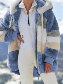 Women&#39;s Fleece Jacket With Full Zipper And Pockets