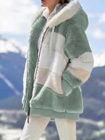 Women&#39;s Fleece Jacket With Full Zipper And Pockets
