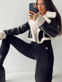 Women&#39;s Fleece-Lined Short Coat