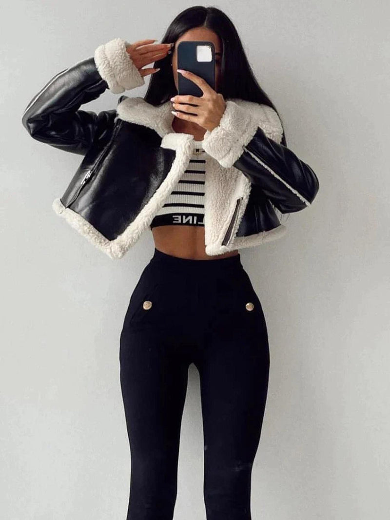 Women&#39;s Fleece-Lined Short Coat