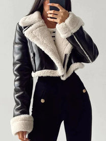 Women&#39;s Fleece-Lined Short Coat
