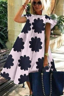 Women&#39;s Floral Print A-Line Summer Dress