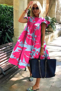 Women&#39;s Floral Print A-Line Summer Dress