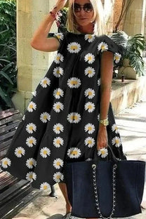 Women&#39;s Floral Print A-Line Summer Dress