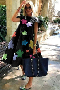 Women&#39;s Floral Print A-Line Summer Dress