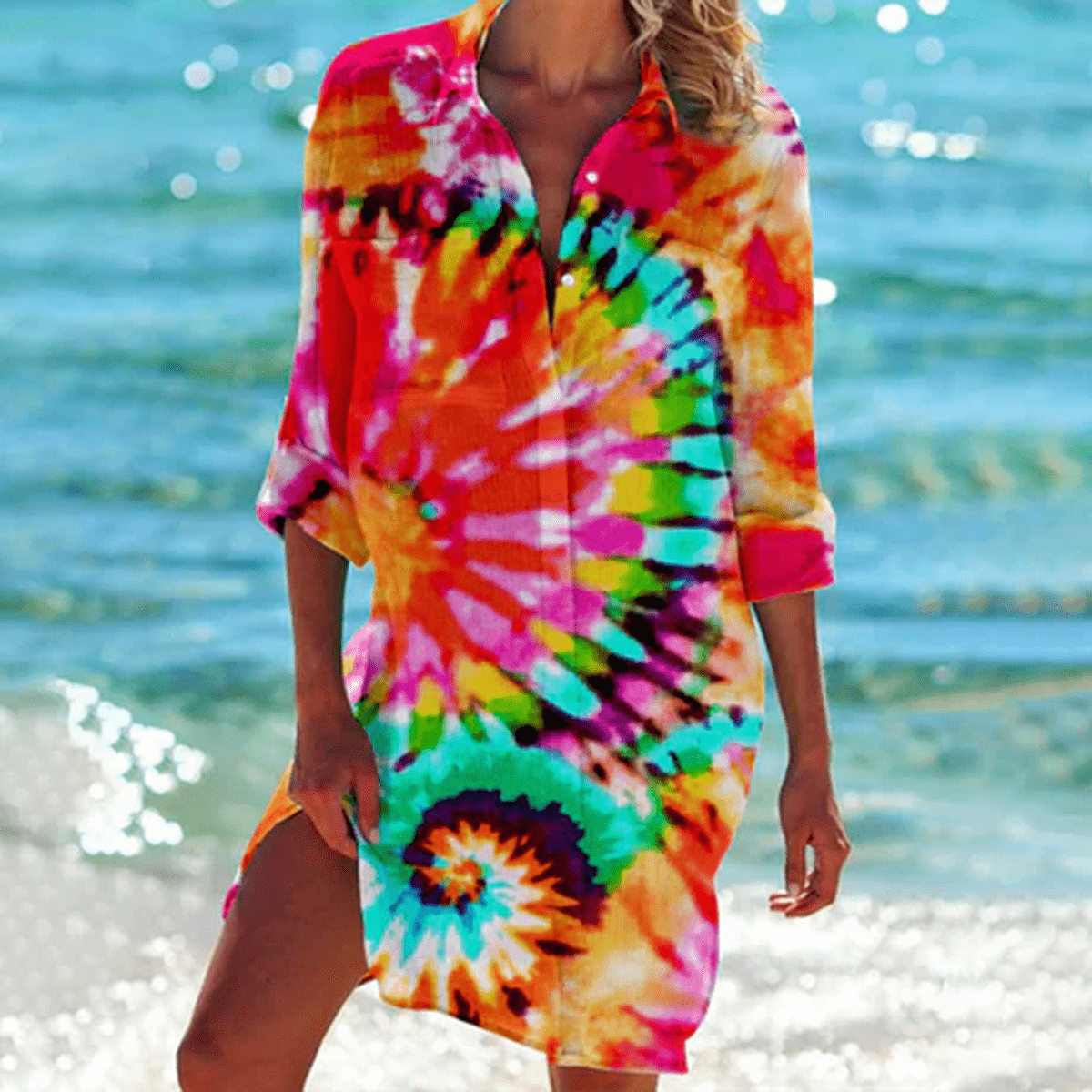 Orange tie dye / 5XL