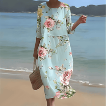 Women&#39;s Flowy Lightweight Midi Dress