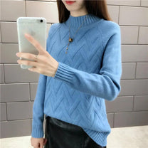 Women&#39;s High-Neck Pullover Sweater