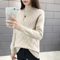 Women&#39;s High-Neck Pullover Sweater