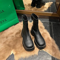 Women&#39;s High Platform Wide Toe Boots