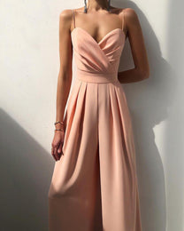Women&#39;s High-Waist Spaghetti Strap Jumpsuit