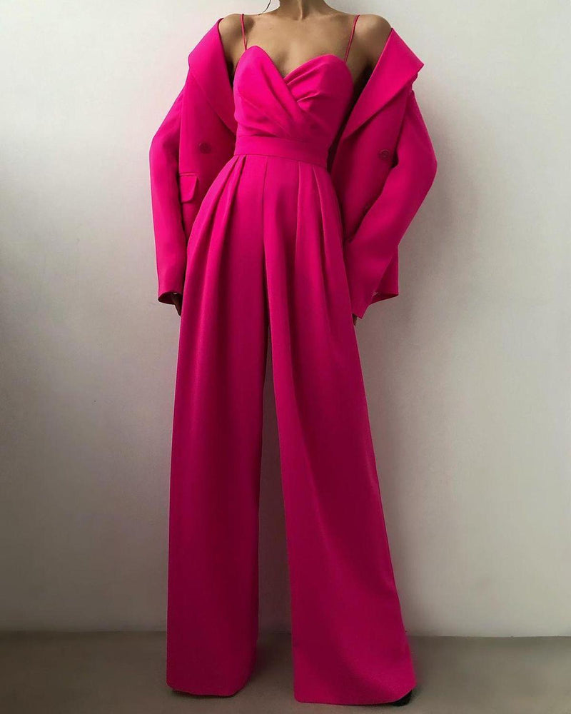 Women&#39;s High-Waist Spaghetti Strap Jumpsuit