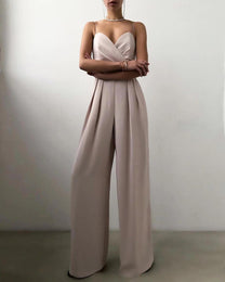 Women&#39;s High-Waist Spaghetti Strap Jumpsuit