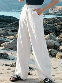 Women&#39;s High Waist Wide-Leg Trousers